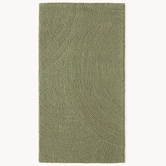 Westwing Collection Handgetuft wollen vloerkleed Eleni Groen