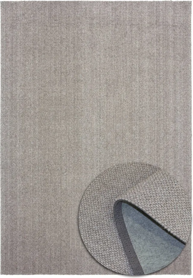 TESSO LIVING Vloerkleed - Handgeweven look - Zacht - Modern tapijt - Scandinavisch design - Wol en polyester - Woonkamer Slaapkamer Eetkamer Kinderkamer - Naturel Lichtgrijs - 120cm x 170cm