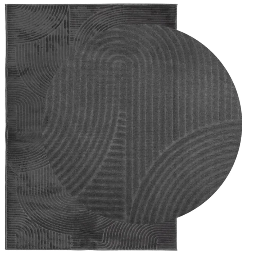vidaXL Vloerkleed IZA laagpolig Scandinavisch 160x230 cm antraciet Anthraciet
