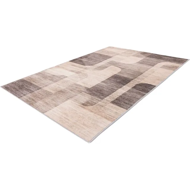 Lalee Vloerkleed - Tapijt - Modern Design - Taupe - Digitaal geprint - Antislip en Wasbaar - Budgetvriendelijk