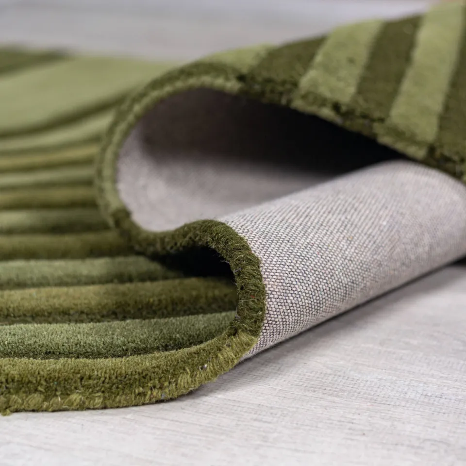 Flair Rugs Conway Retro wollen vloerkleed groen, foto 5
