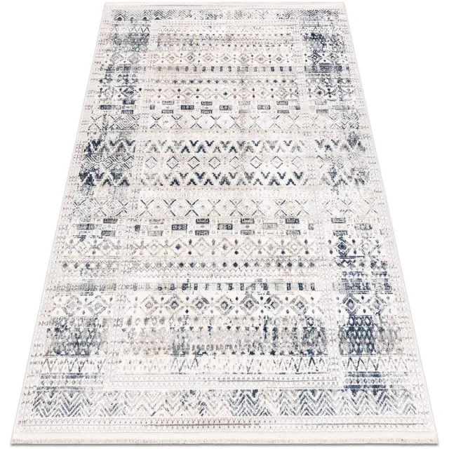 RUGSX Kleden Rugsx DISTIN 0833A marineblauw / blauw / wit 140x190 cm