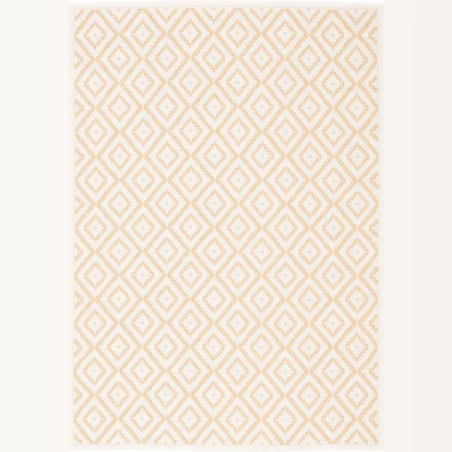 Pergamon Tapijt voor binnen en buiten Flatweave Valencia Tegellook Beige