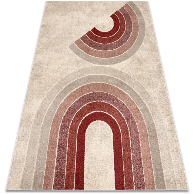 RUGSX Kleden Rugsx Tapijt FUSION 0807 crème / bordeauxrood - 240x330 cm Beige