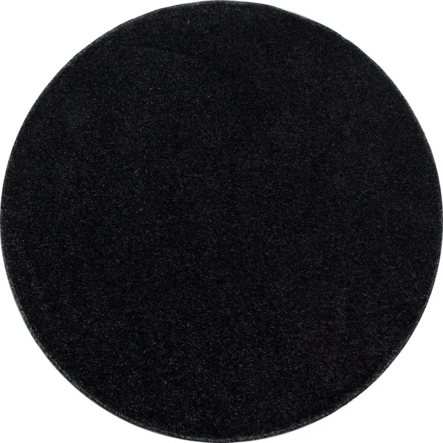 flycarpets LIAM EFFEN ANTRACIET VLOERKLEED ROND Zwart