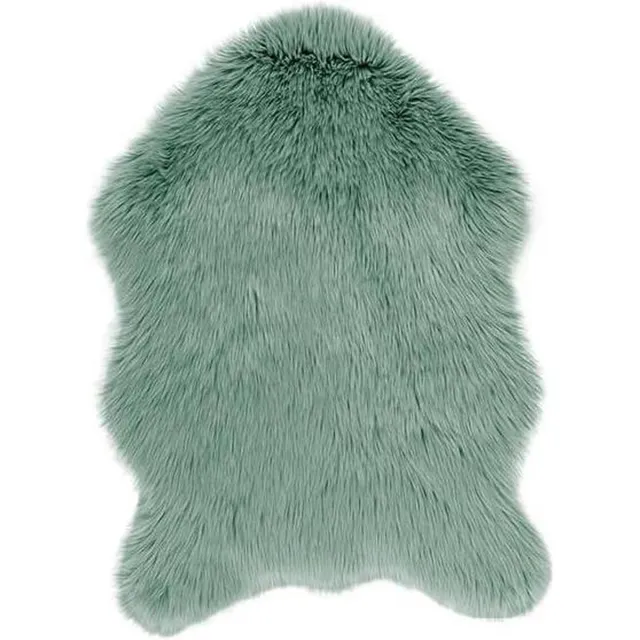 Tiseco Home Studio Vloerkleed - Fluffy - Groen - Default GREENSTONE