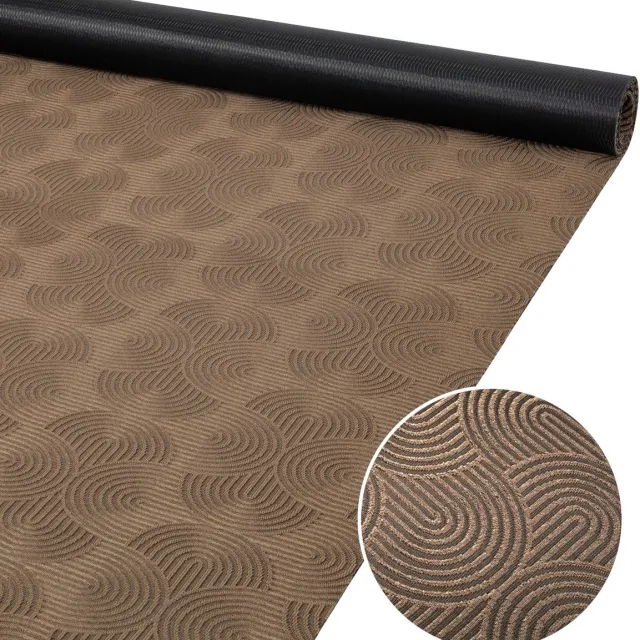 ANRO Tapijtloper Velora Bruin 120x100cm – Velours Gangloper Antislip Keukenloper Hal Op Maat