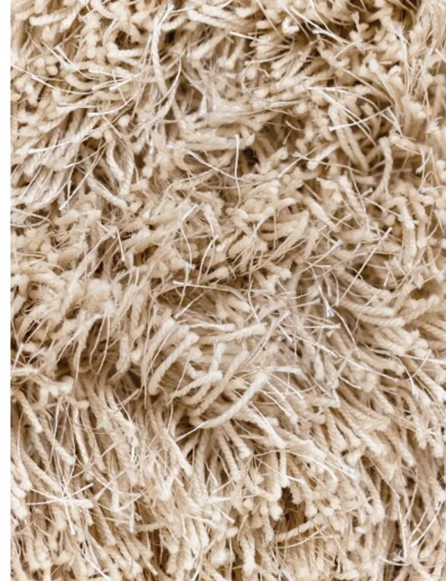 Must Living Crown vloerkleed rond polyester beige - Ø250 cm Naturel