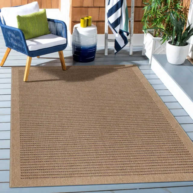 Ayyildiz Vloerkleed Dhaka – Taupe/Zwart – Laagpolig met Levendig Design – Voor Binnen en Buiten – 80 x 150 cm taupe zwart