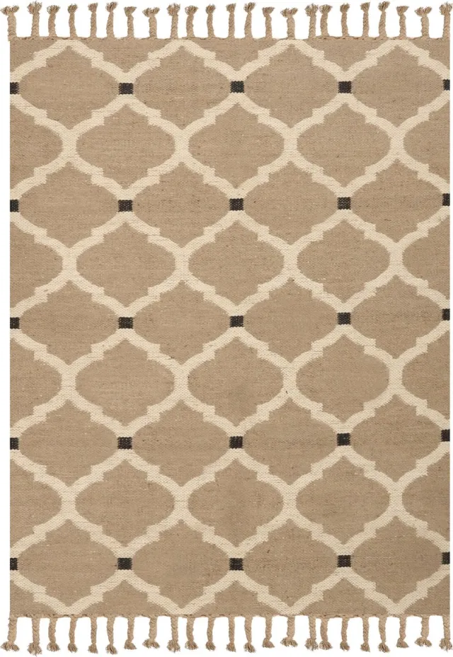 Beliani ORENCIK - Laagpolig vloerkleed - Lichtbeige - Jute