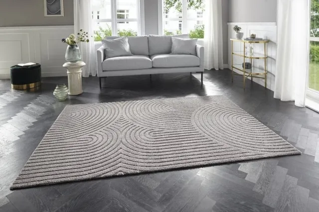 flycarpets Elle Decoration - Modern Design Vloerkleed - Zacht Laagpolig - 3D Effect -Grijs - 200x290 cm