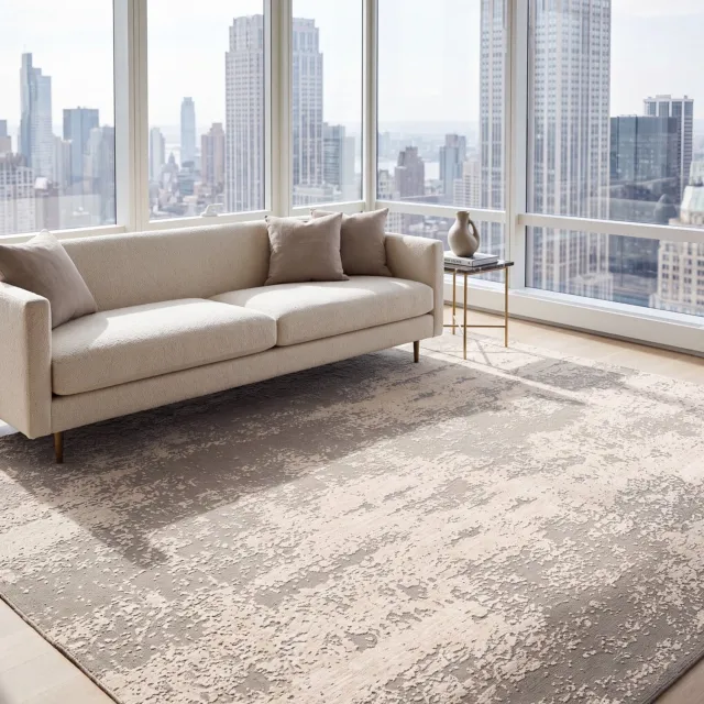 Acsento Laguna Beige Vloerkleed - Beige,Grijs - Rechthoekig - Acryl, Polyester, Viscose, Katoen - Woonkamer, Eetkamer, Slaapkamer - Abstract, Gespikkeld - Modern, Scandinavisch