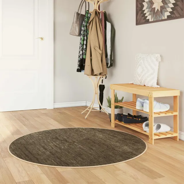 vidaXL Vloerkleedloper MARSA Bosgroen 120 x 120 cm Polyester en PVC, foto 2