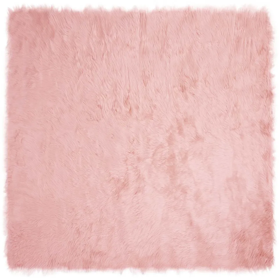 vidaXL Tapijt van imitatie TAFALLA Roze 240 x 240 cm Polyester