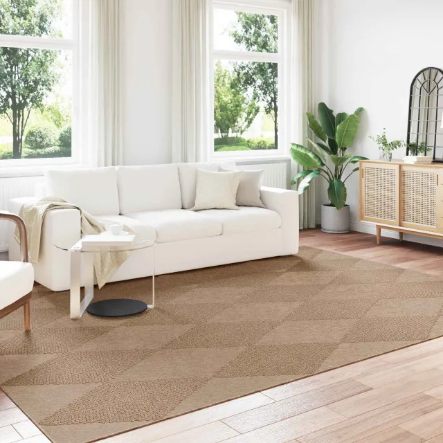 vidaXL Binnen- en buitentapijt AGIRA Naturel 280 x 200 cm Polyester, foto 2