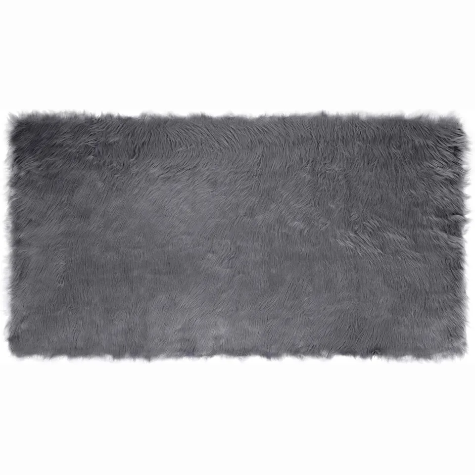 vidaXL Tapijt van imitatie TAFALLA Antracietkleurig 80 x 150 cm Anthraciet