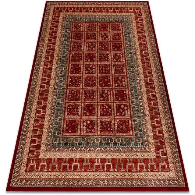 RUGSX Kleden Rugsx Wollen tapijt KASHQAI 4349 300 oosters, kader 120x170 cm Rood
