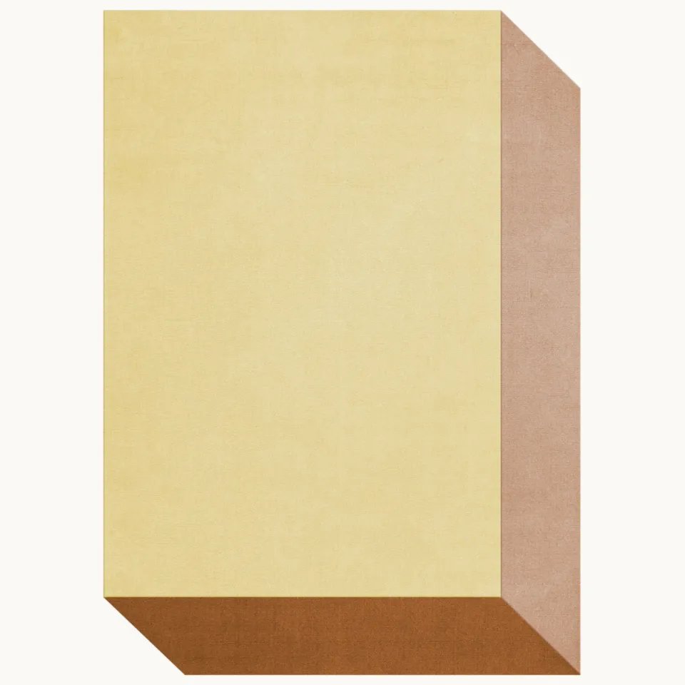 Layered Teklan Box Yellows - 180 X 270 cm Geel