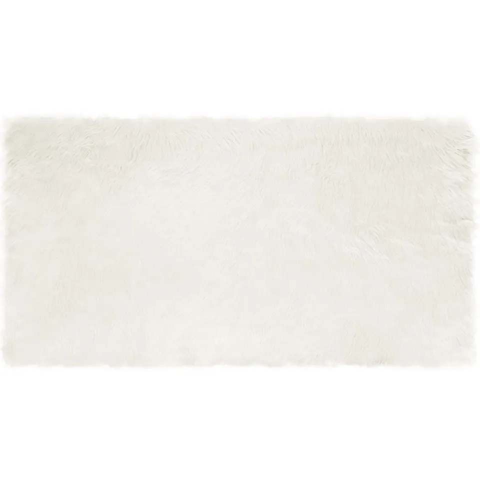 vidaXL Tapijt van imitatie TAFALLA Wit 80 x 150 cm Polyester