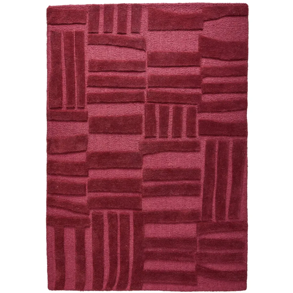 Studio LIVIT vloerkleed wol Velabu burgundy