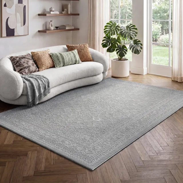 the carpet Lima Designtapijt, zacht, onderhoudsvriendelijk, pool van 100% gerecycled polyester Recycled Polyester 100% Grijs Gris