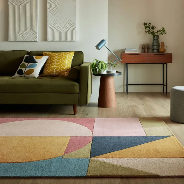 flycarpets Laagpolig vloerkleed Esre Bright - Wol - Multi