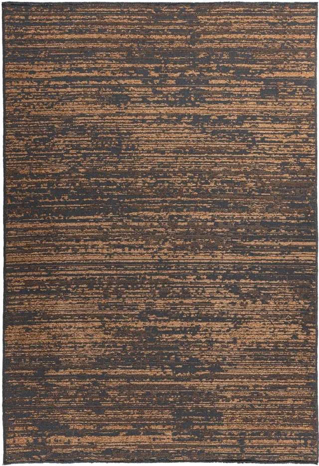Padiro design laagpolig vloerkleed 120 x 170 cm - oker - modern abstract ontwerp - voor vloerverwarming - van polyester en katoen geel