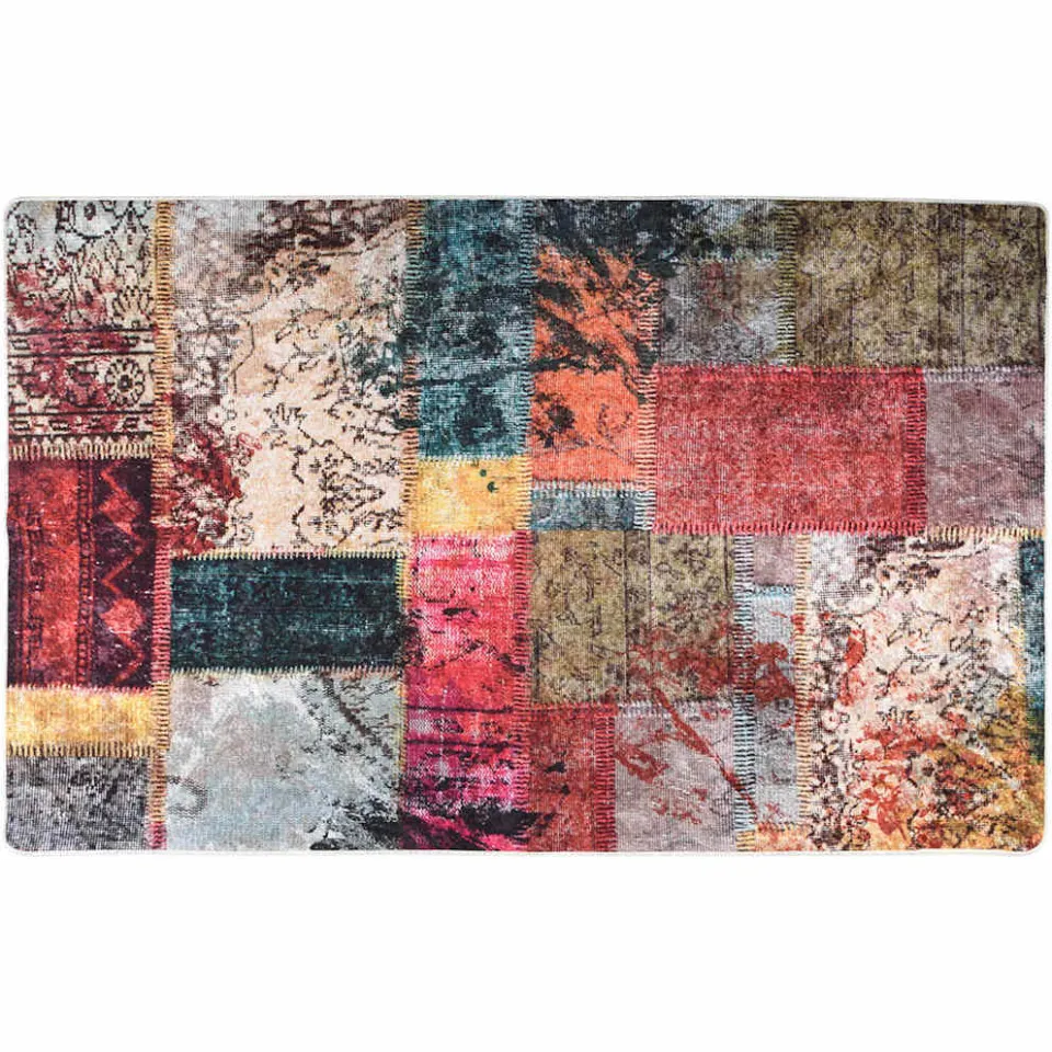 vidaXL Vloerkleed wasbaar patchwork 160x230 cm meerkleurig, foto 3