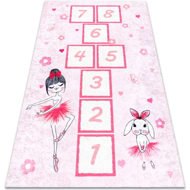 RUGSX Kleden Rugsx JUNIOR 51828.802 tapijt wasbaar hinkelen, ballerin 200x290 cm Roze