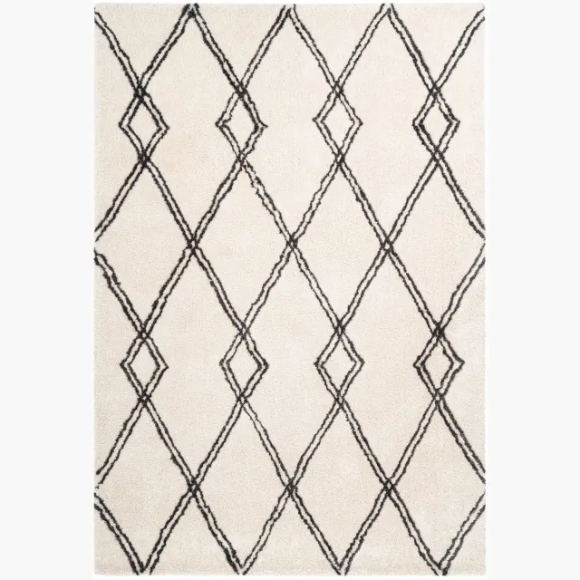 Dutch XXL Berber Vloerkleed | Tapijt | Orlando | Diamanten | Crème | 160x230 cm