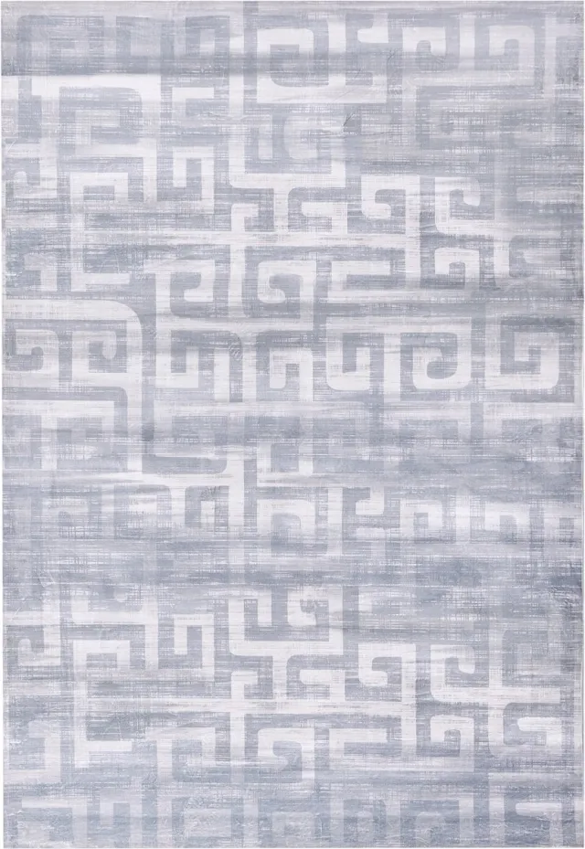 Beliani BEYDAG - Loper vloerkleed - Grijs - 140 x 200 cm - Stof