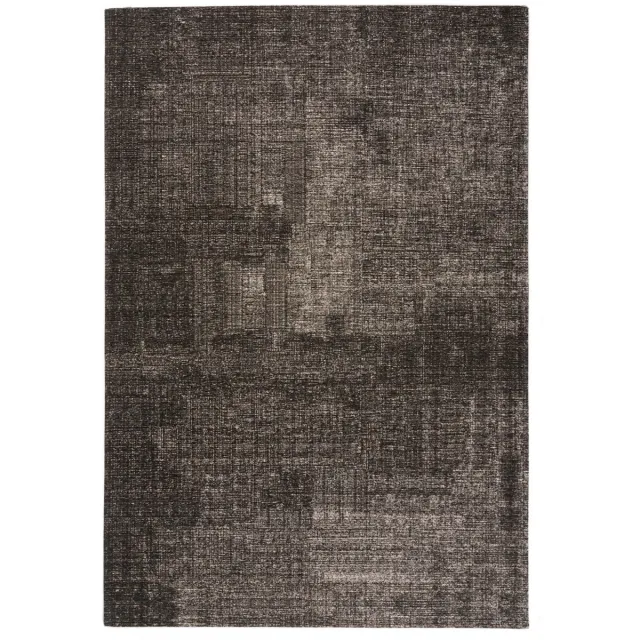 DÉJA Living Vloerkleed 155x230cm - Laagpolig Zwart Stof - Emren