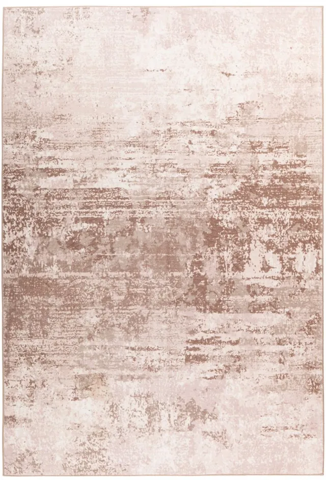 Padiro design laagpolig vloerkleed 160 x 230 cm - lichtbeige - modern abstract ontwerp - voor vloerverwarming - van polyester en katoen