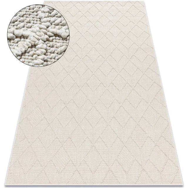 RUGSX Kleden Rugsx Tapijt JERSEY 19231 crème - Geometrisch structure 160x220 cm Beige