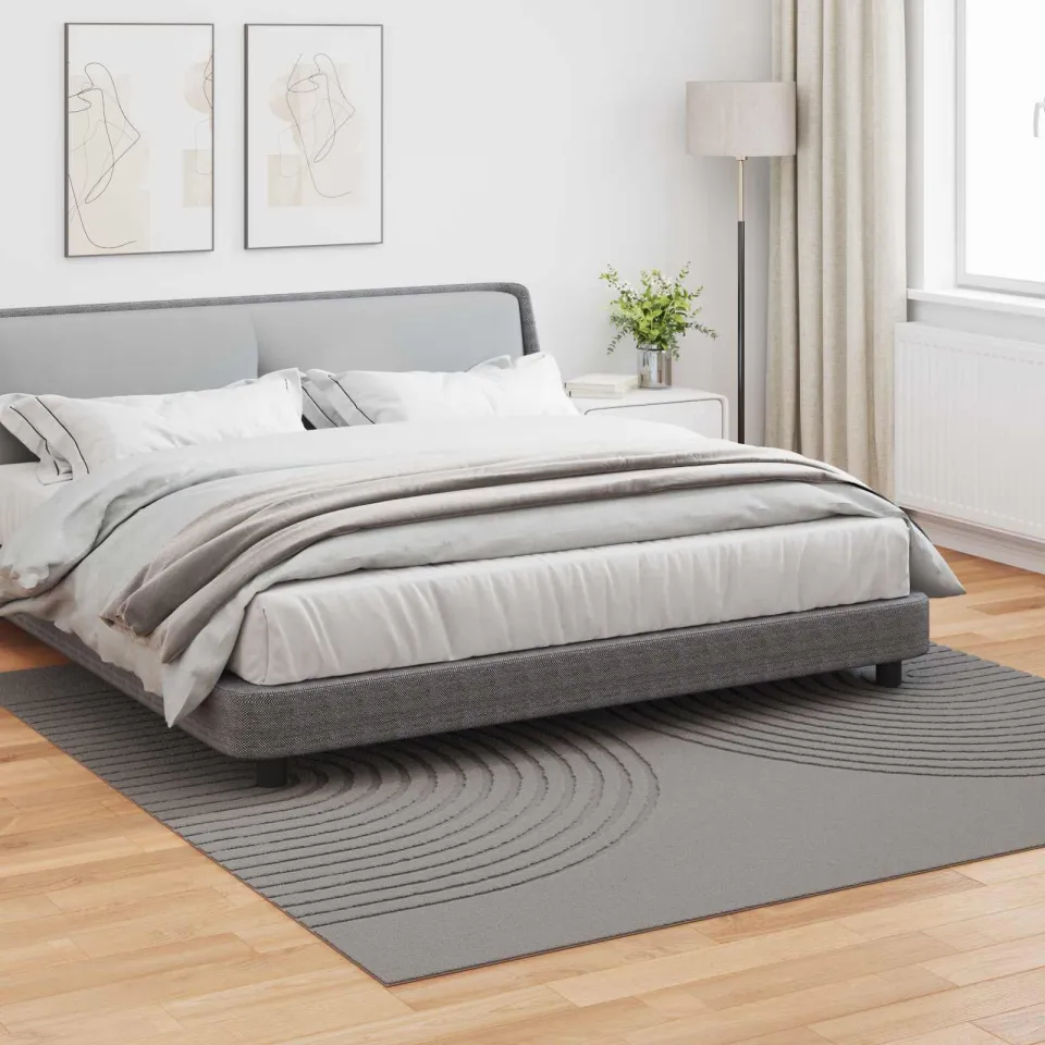 vidaXL Binnen kleed GALATI Grijs 240 x 240 cm Polyester, foto 3