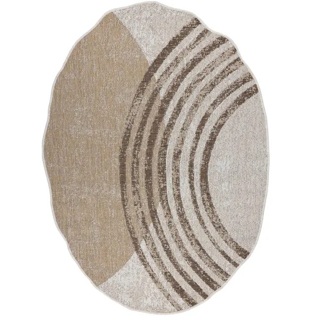 RUGSX Kleden Rugsx ORGANIC 2767 sisaltapijt Geometrisch ecru / nature 120x170 cm Beige
