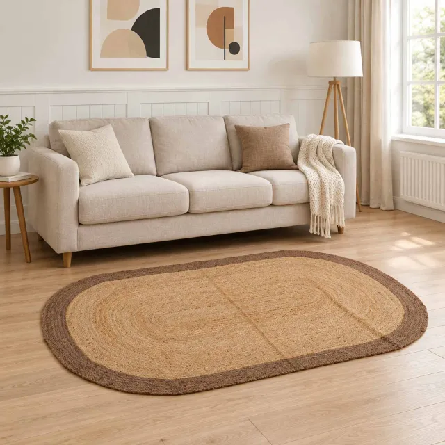 vidaXL Gebied Tapijt Grijs 122 x 183 cm Jute, foto 2