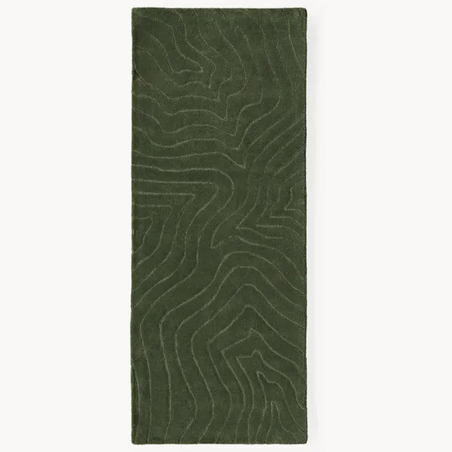 Westwing Collection Handgetuft wollen loper Aaron Groen