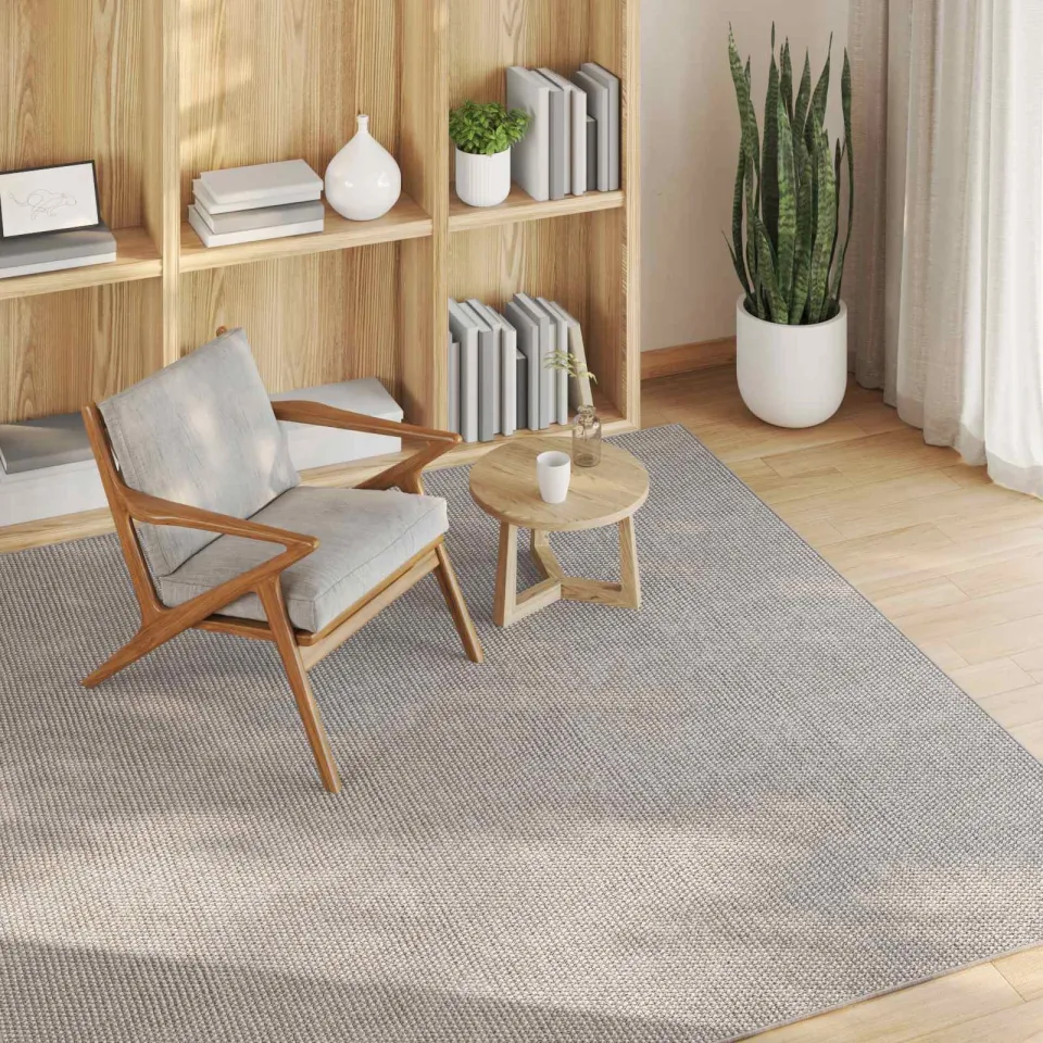 vidaXL Binnen kleed LUGO Crème-taupe 200 x 200 cm Polyester, foto 3