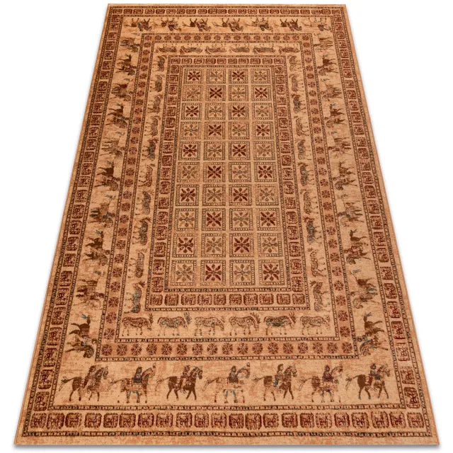 RUGSX Kleden Rugsx Wollen tapijt KASHQAI 4301 100 oosters, etnisch Oranje