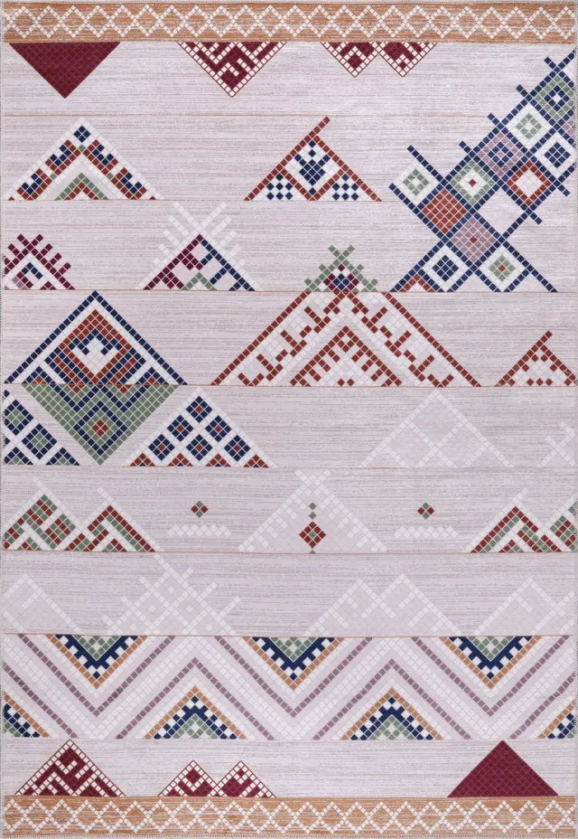 Netline Home Vloerkleed | Wasbaar Vloerkleed | Antislip | Wasbaar Tapijt voor Keuken, Slaapkamer, Hal, Woonkamer | Vloerkleed Oosters Design Tapijt | Laagpolig (80X150) beige