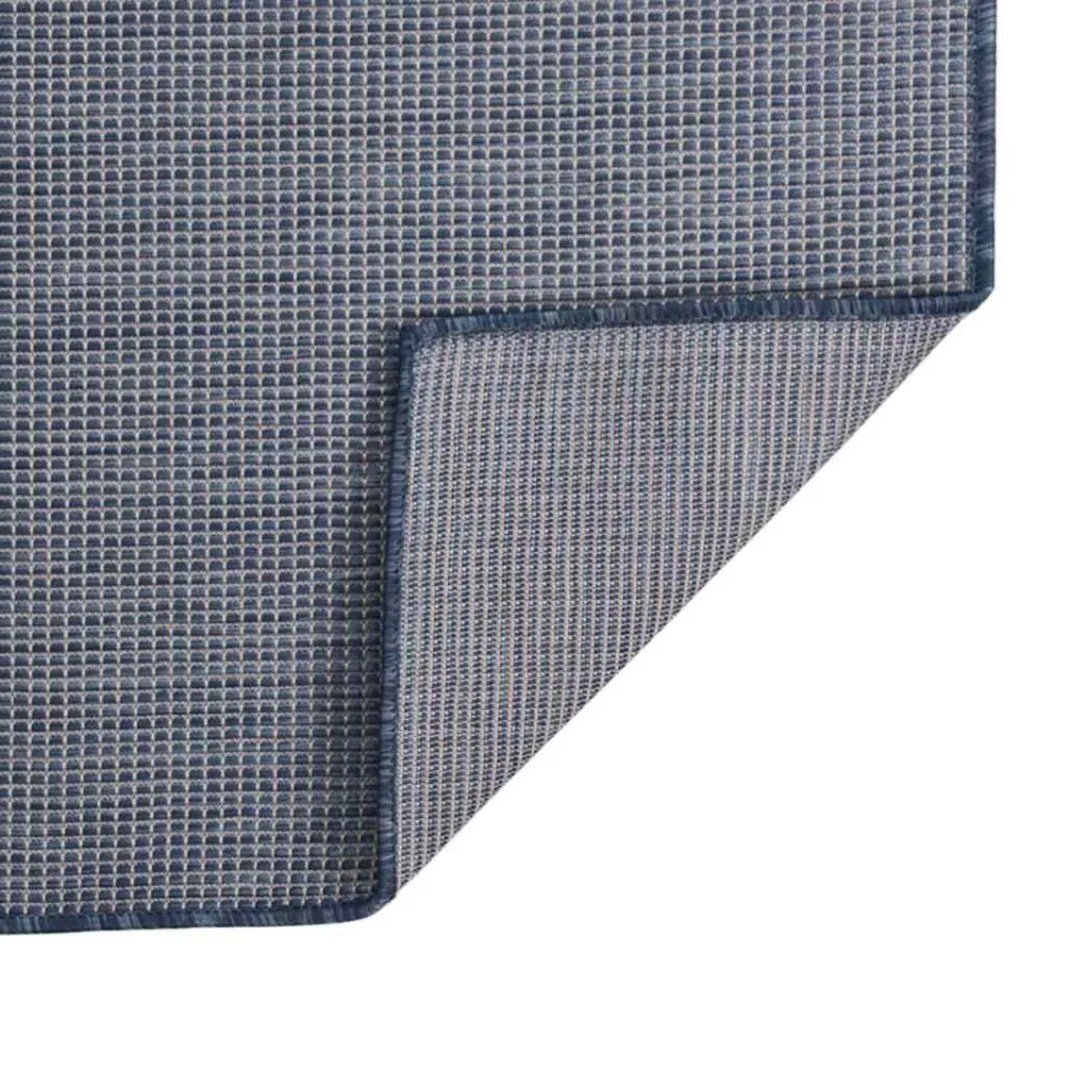 vidaXL Buitenkleed platgeweven 80x250 cm blauw, foto 2