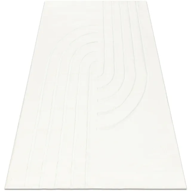 RUGSX Kleden Rugsx CURVY wit 11 Curves wasbaar vloerkleed, structuur, 120x170 cm
