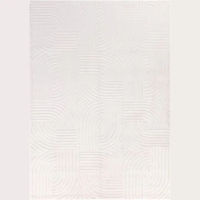 flycarpets Cara Modern Japandi Architectura Vloerkleed - Creme