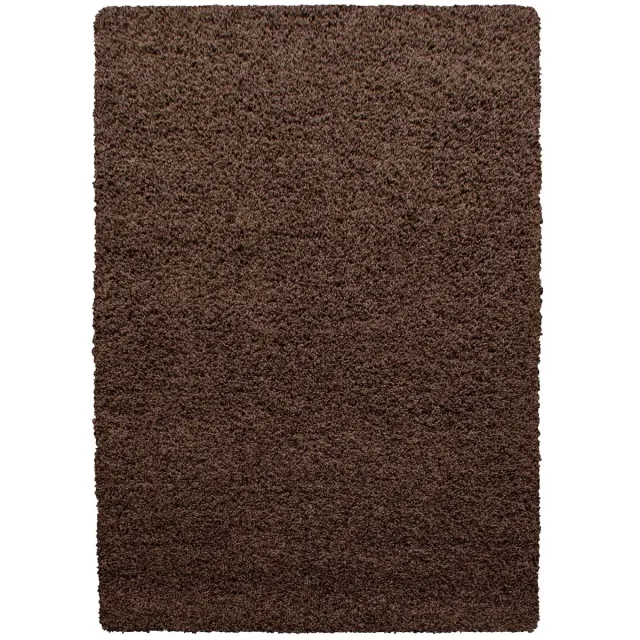 Dutch XXL Hoogpolig Vloerkleed | Tapijt | Shaggy | Life | Uni | Bruin | 140x200 cm