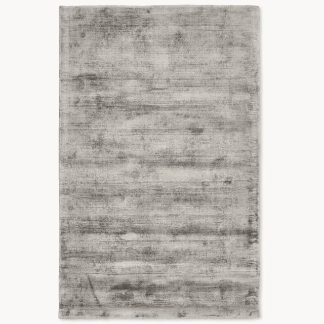 Westwing Collection Handgeweven viscose vloerkleed Jane Grijs