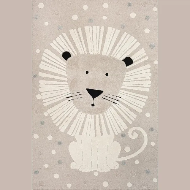 the carpet Jungle Kids Tapijt voor de kinderkamer, kindertapijt, 3D-effect, onderhoudsvriendelijk, slijtvast, Beige, 80 x 150