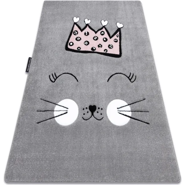 RUGSX Kleden Rugsx Tapijt PETIT CAT kat poes poesje KROON Grijs
