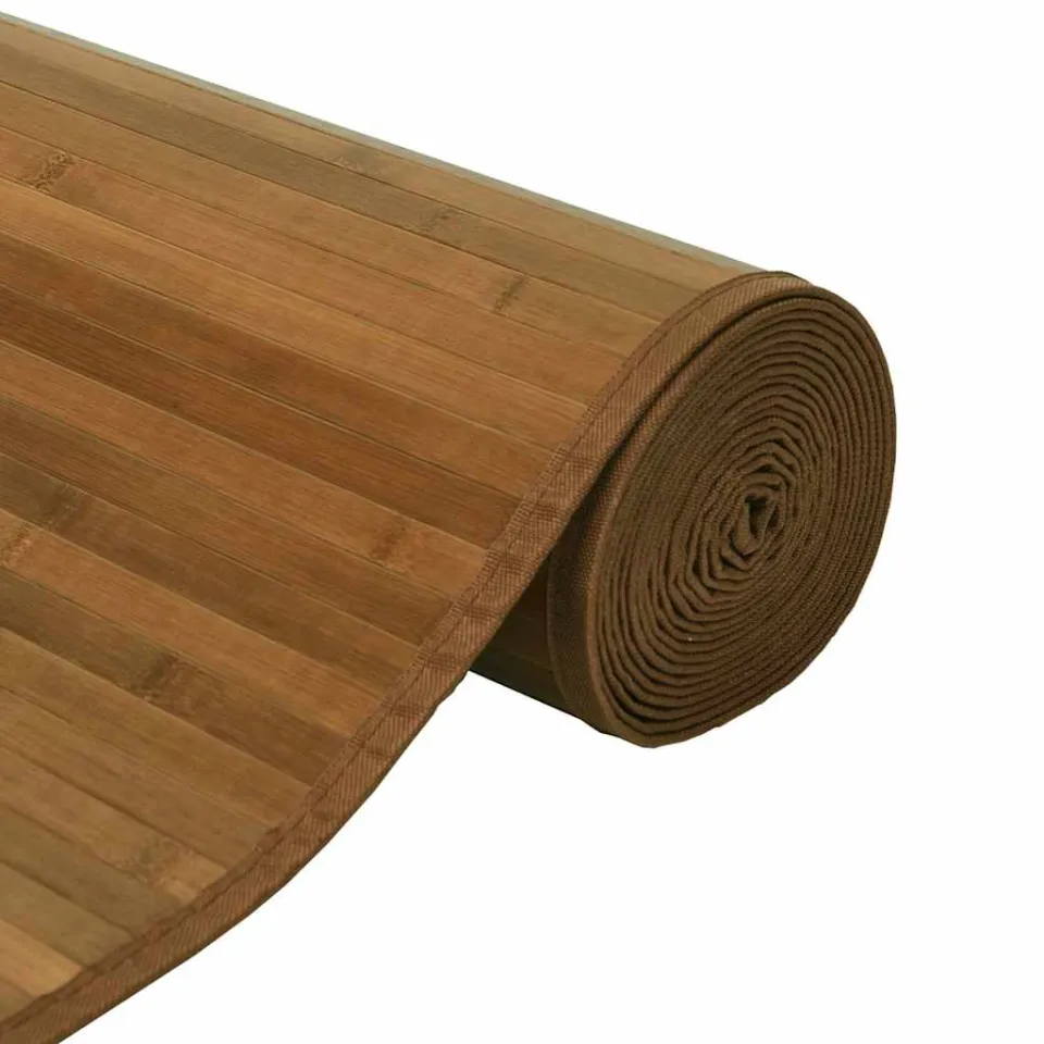 vidaXL Vloerkleed vierkant 100x100 cm bamboe bruin, foto 4