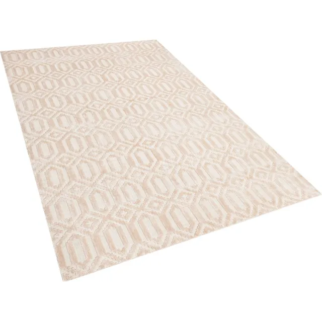 Beliani ADATEPE - Laagpolig vloerkleed - Beige - Viscose
